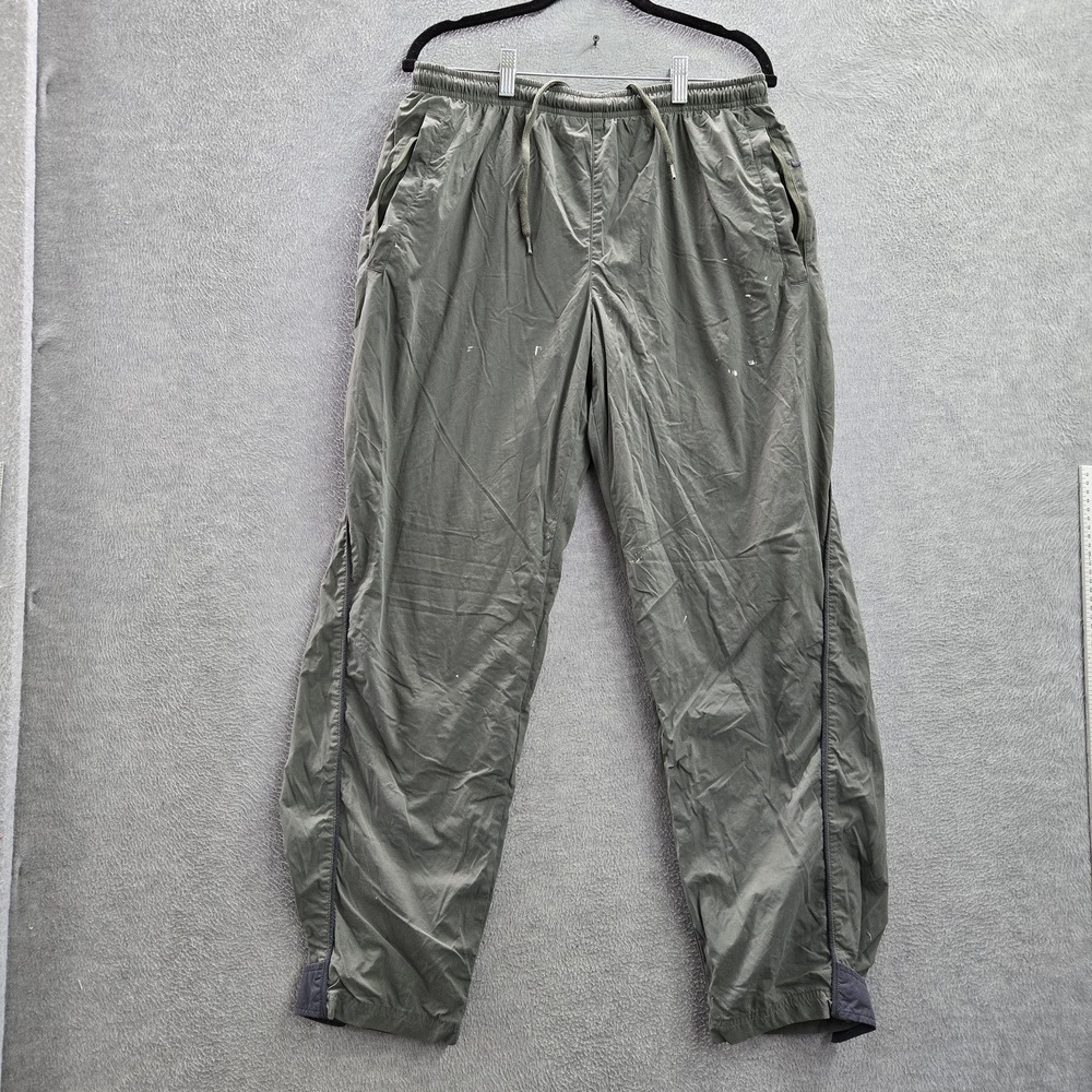 VINTAGE Nike Men Activewear Pants M Gray Windbreaker Gorpcore Logo 30" Y2K READ